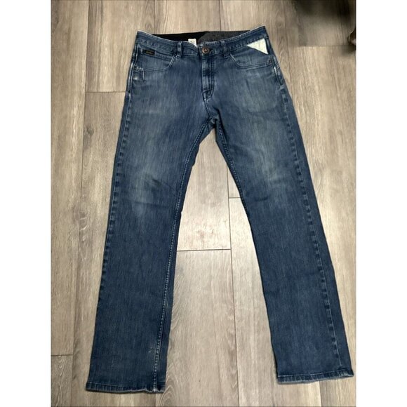 VTG Volcom Jeans Men 32X32* Blue Denim Enowen Classic Straight Leg Retro Skate - Picture 1 of 12